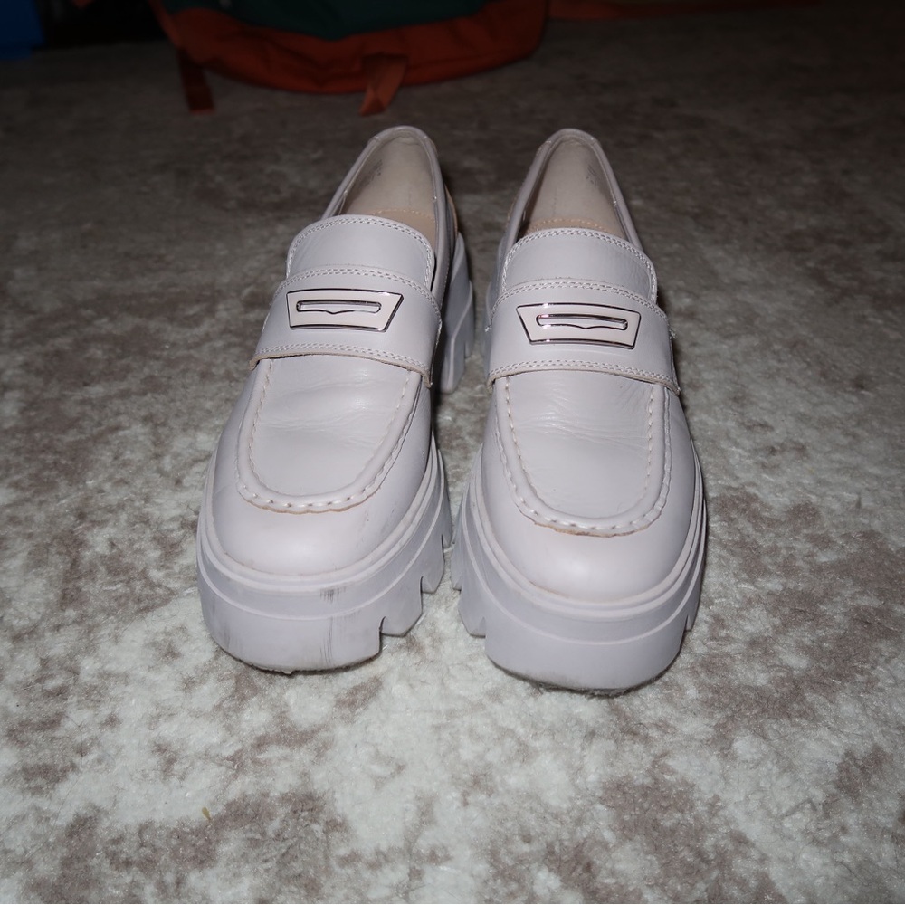 Also women’s light purple loafers